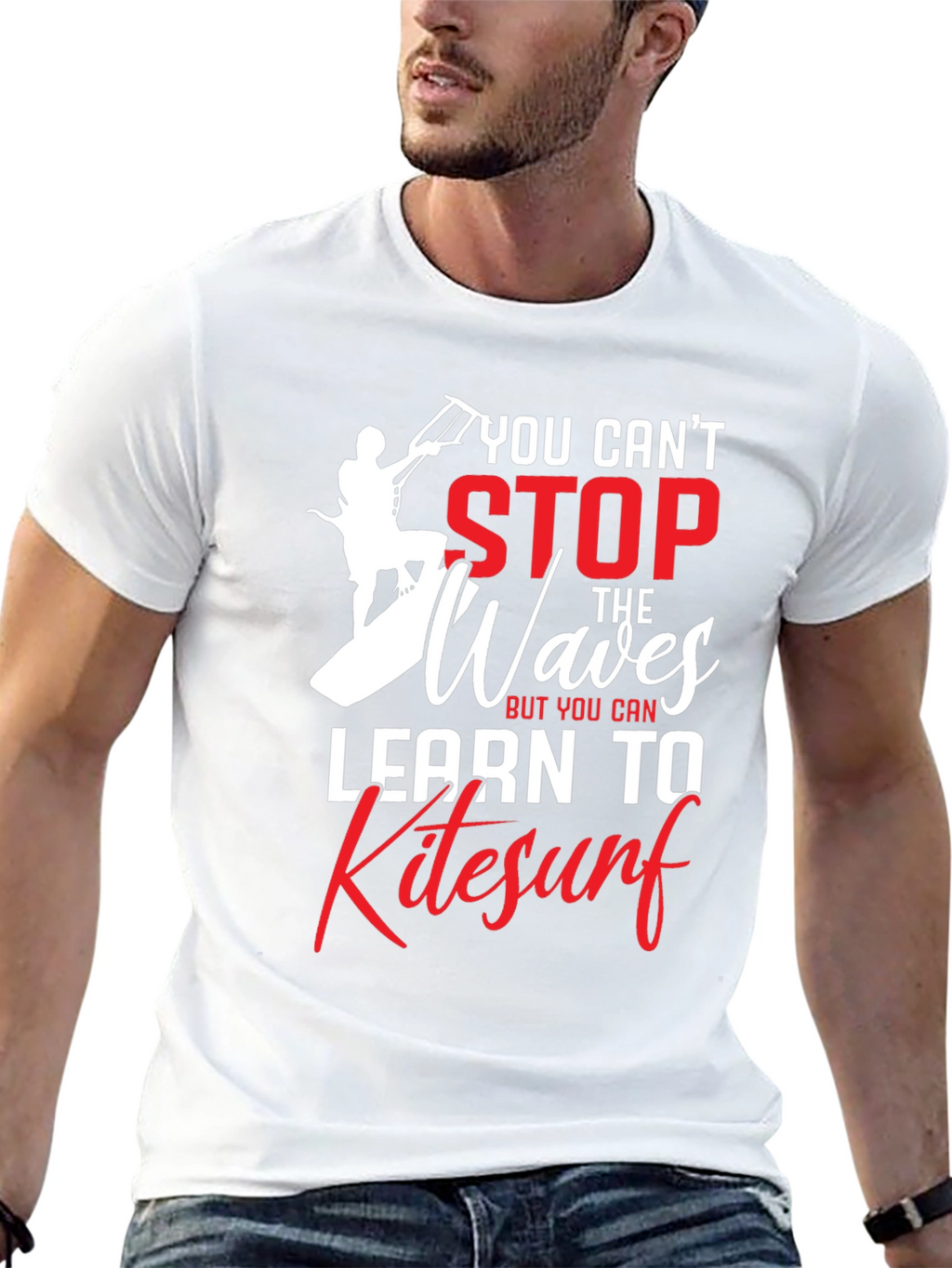 Kitesurf Graphic T-Shirt - You Cant Stop the Waves