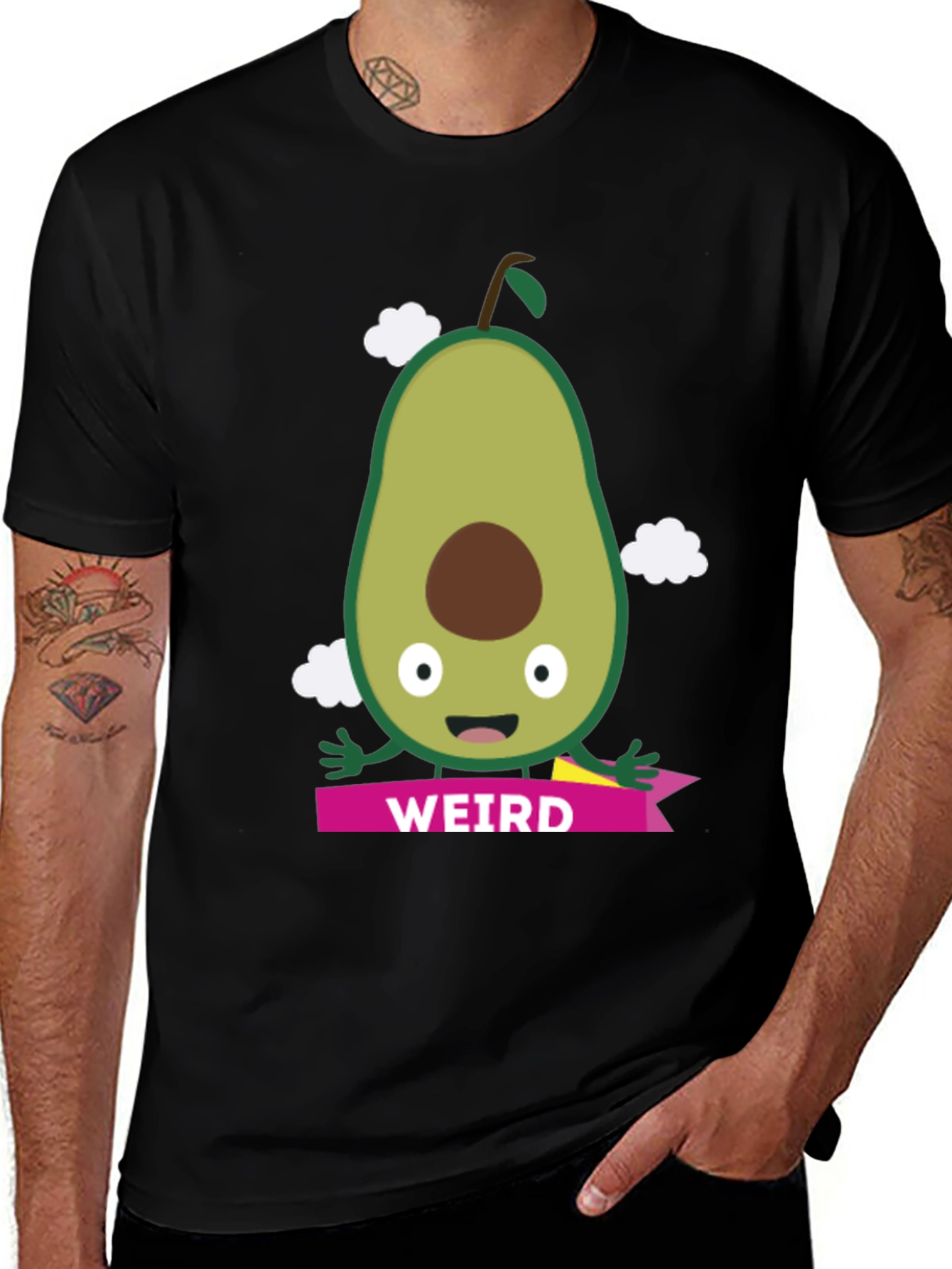 Weird Avocado Graphic Tee - Unisex Black T-Shirt