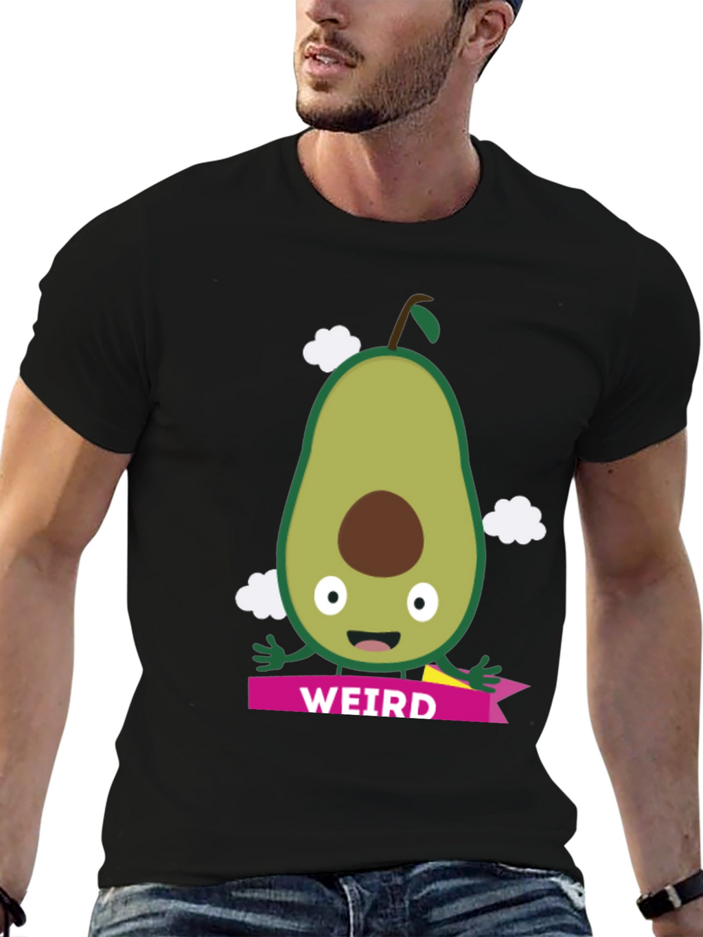 Weird Avocado Graphic Tee - Unisex Black T-Shirt