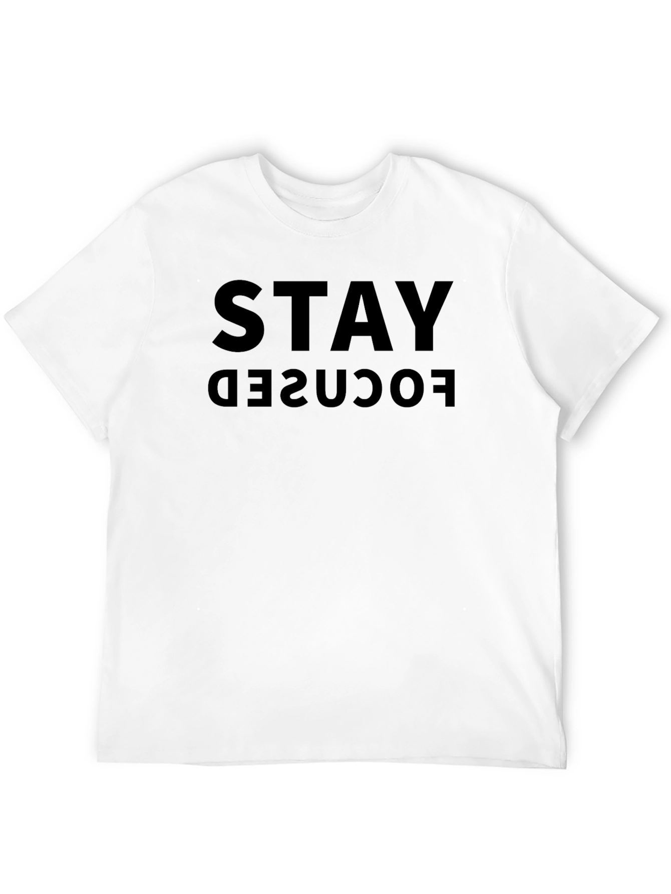 Stay Focused Black T-Shirt - Motivational Tee