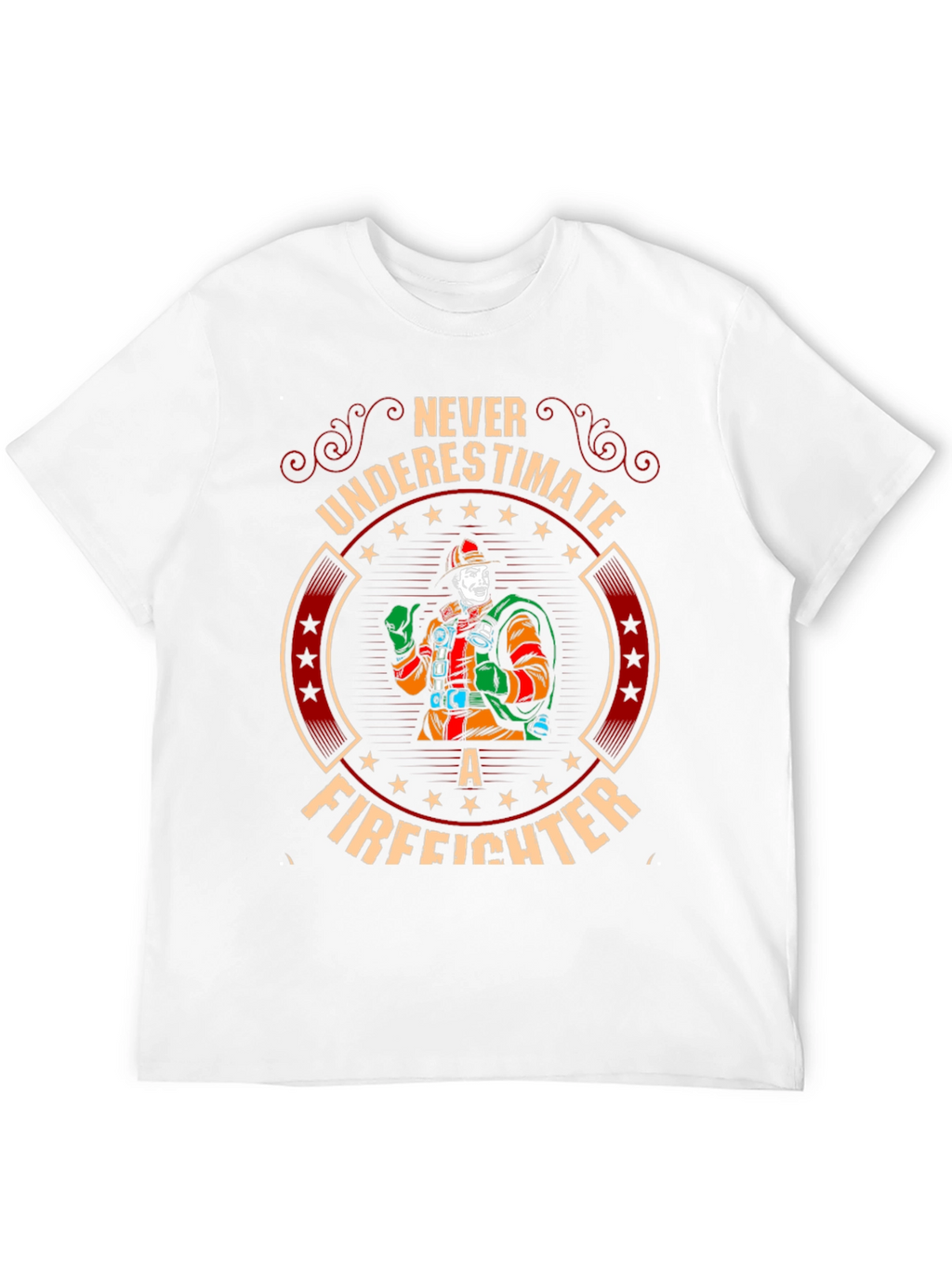 Never Underestimate a Firefighter Graphic Tee