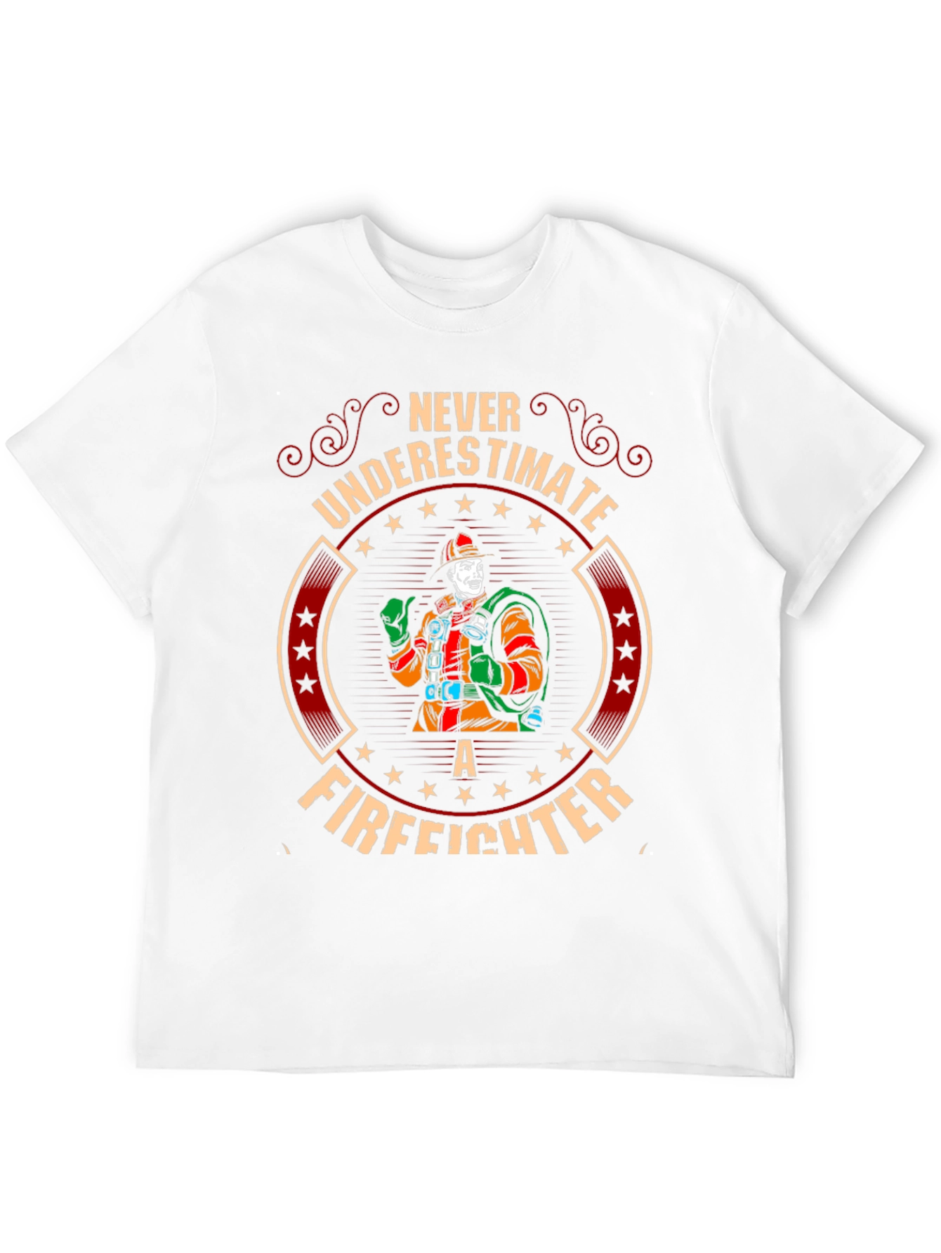 Never Underestimate a Firefighter Graphic Tee