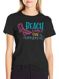 Beach Summer Sun Flip Flops Graphic T-Shirt