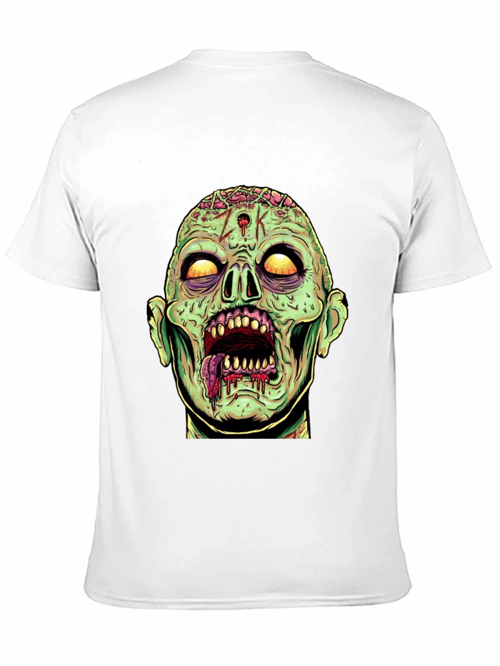 Zombie Head Graphic Print T-Shirt