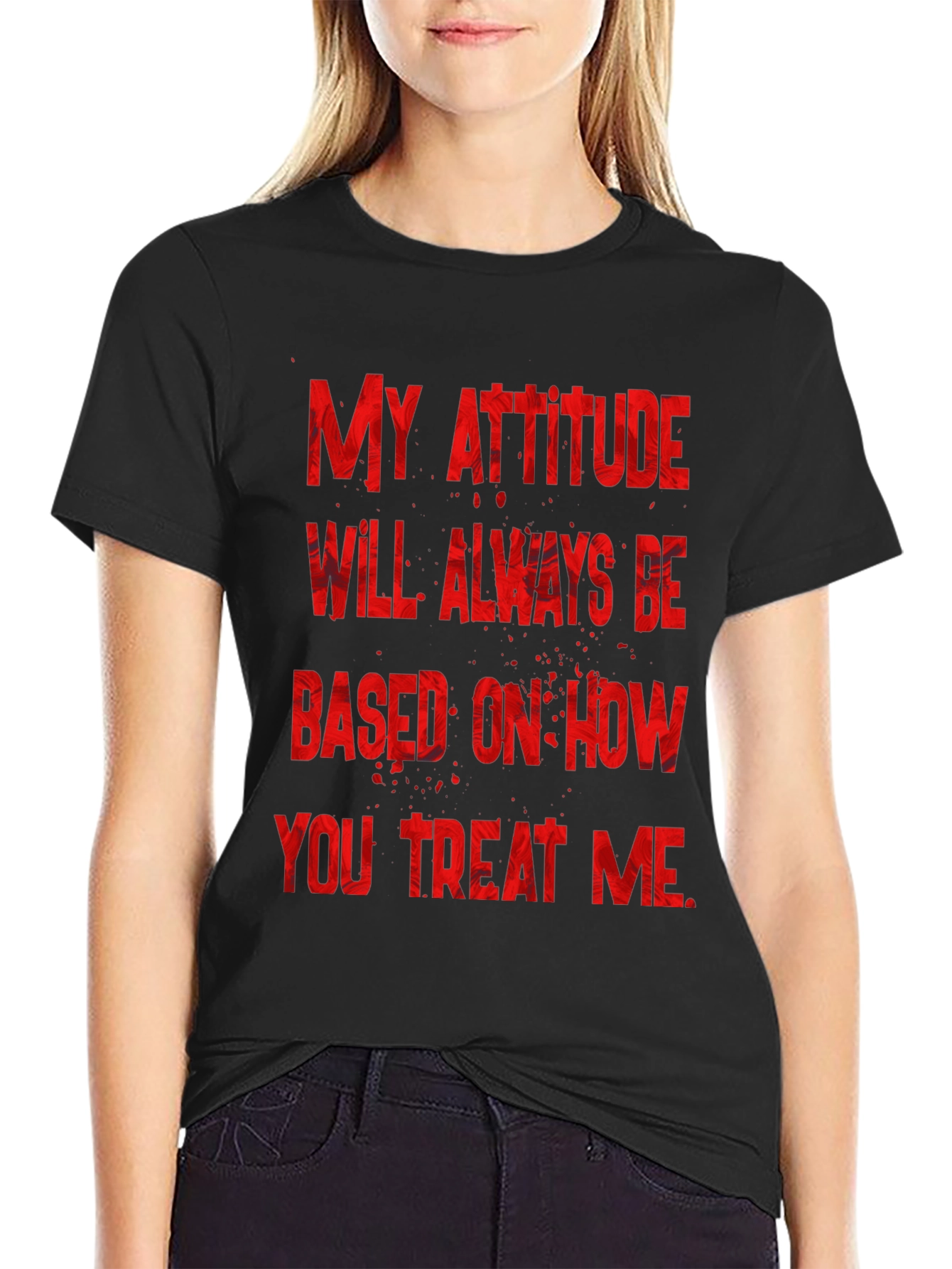 Attitude Graphic Tee - Black T-Shirt