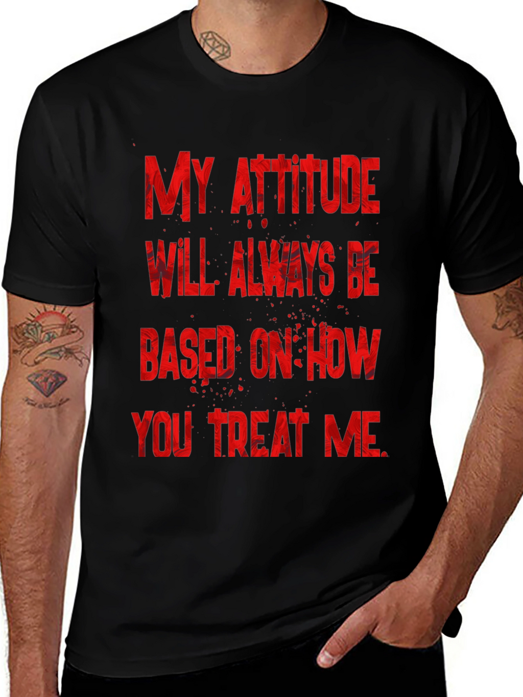 Attitude Graphic Tee - Black T-Shirt