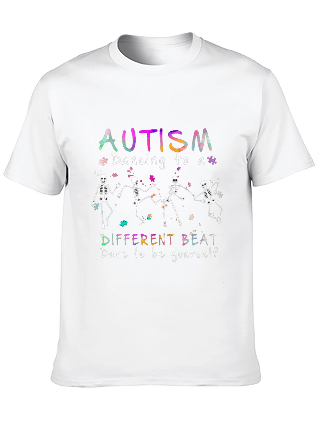 Autism Awareness Skeleton Dancing T-Shirt