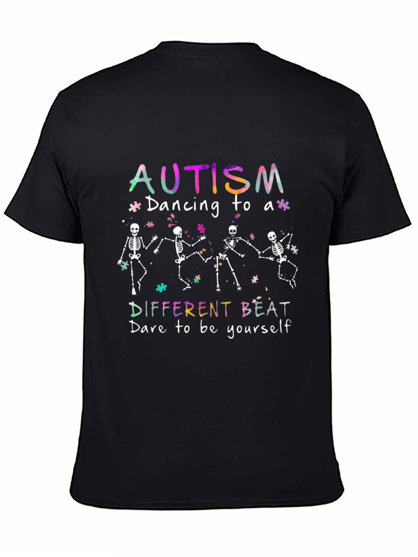 Autism Awareness Skeleton Dancing T-Shirt