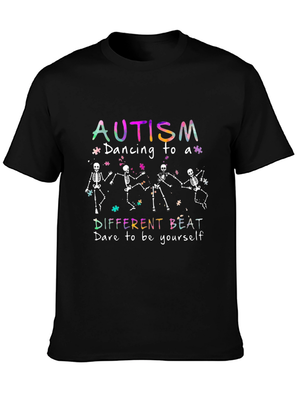 Autism Awareness Skeleton Dancing T-Shirt