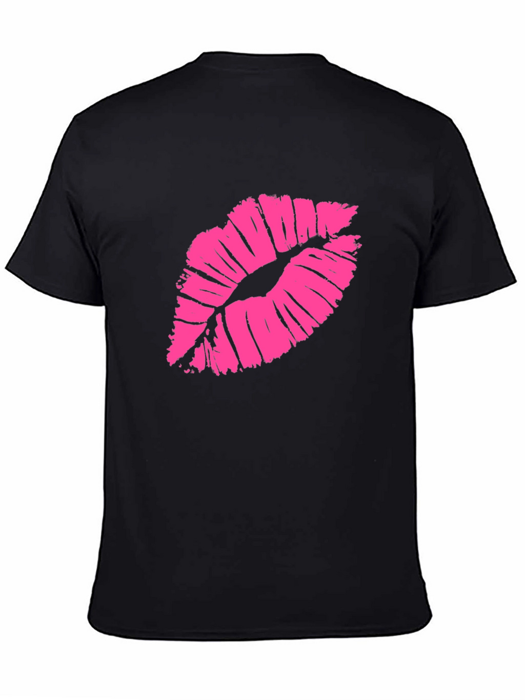 Kiss Lips Graphic T-Shirt - Stylish Black Tee