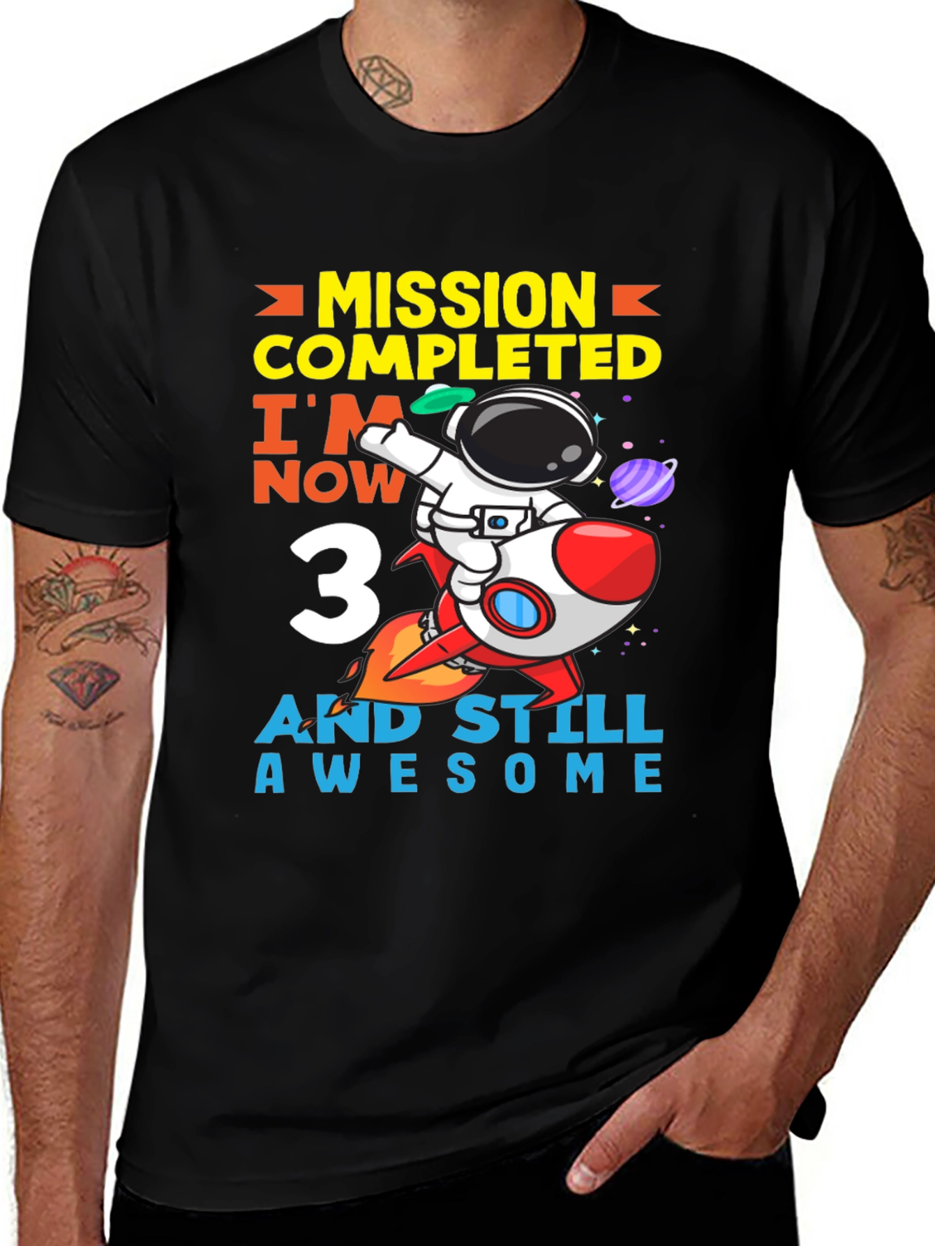 Mission Completed 3rd Birthday Astronaut T-Shirt