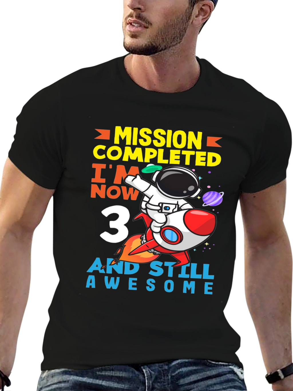 Mission Completed 3rd Birthday Astronaut T-Shirt