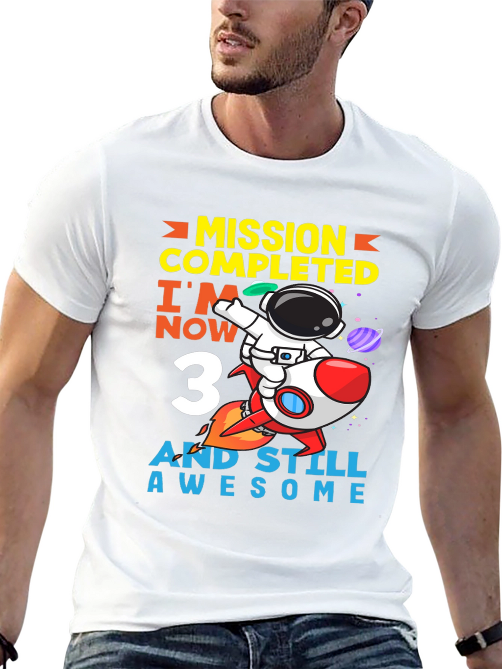 Mission Completed 3rd Birthday Astronaut T-Shirt