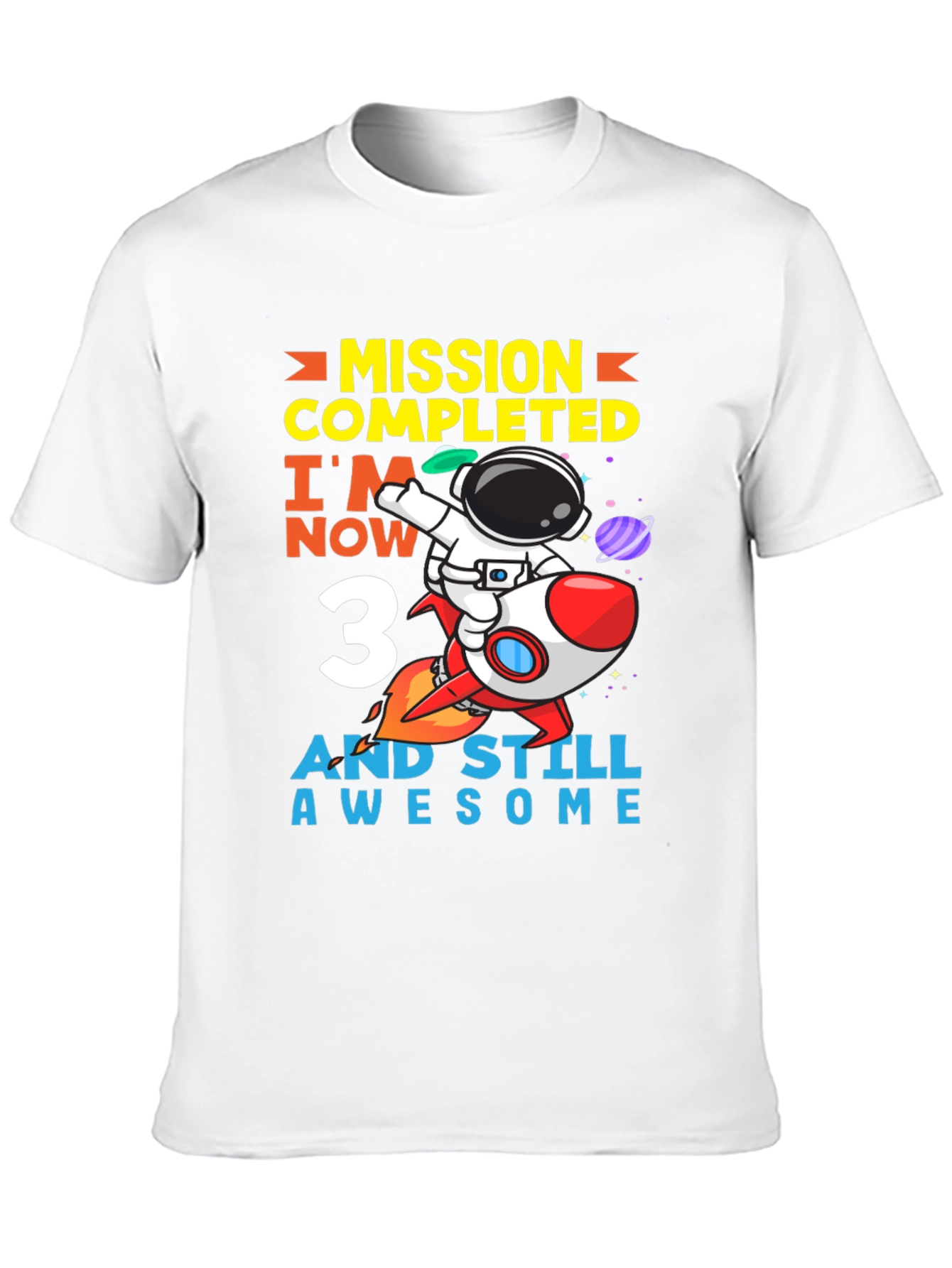 Mission Completed 3rd Birthday Astronaut T-Shirt