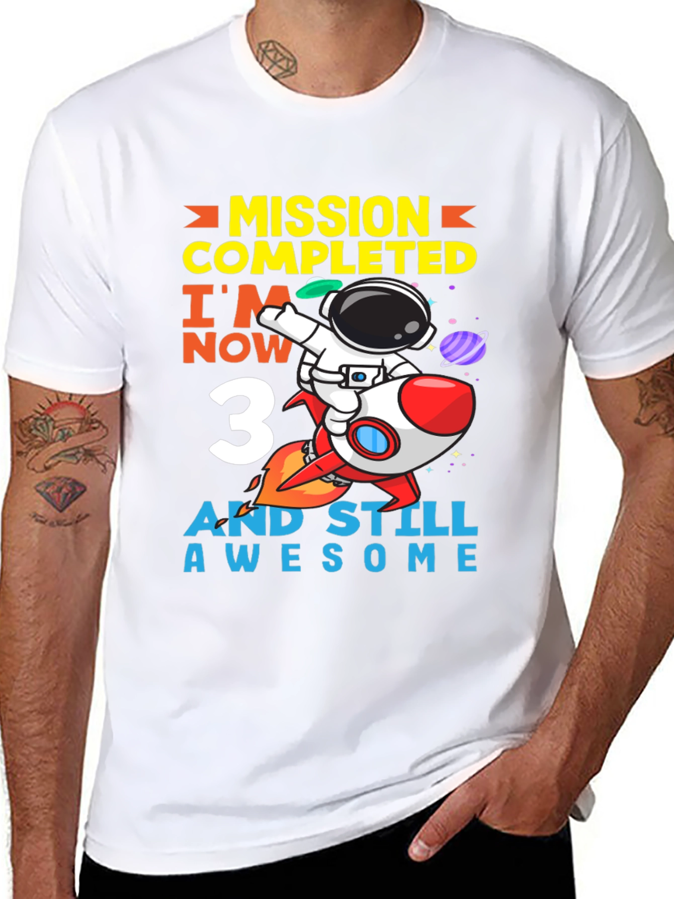 Mission Completed 3rd Birthday Astronaut T-Shirt