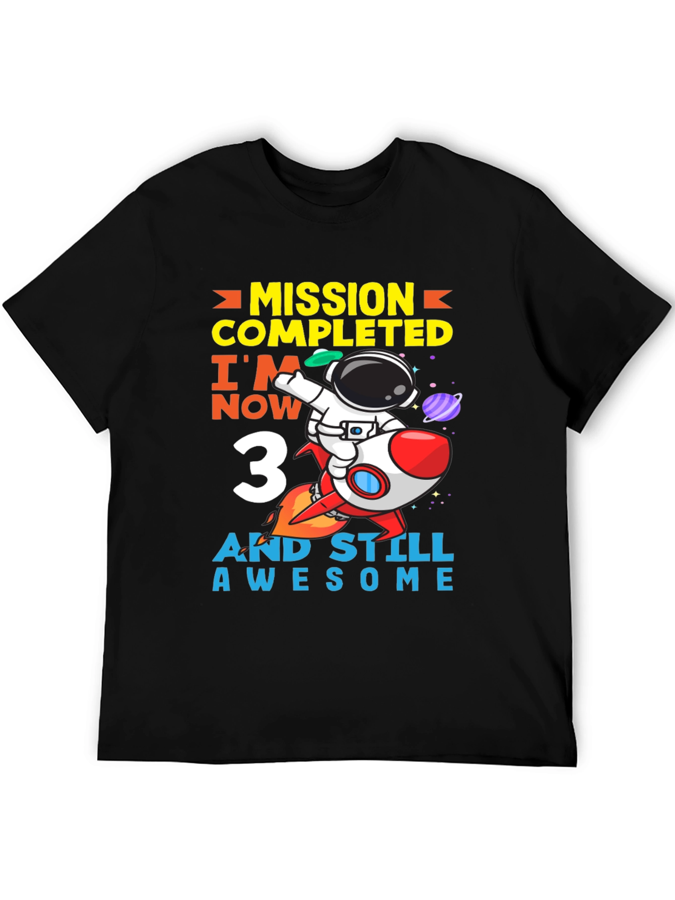 Mission Completed 3rd Birthday Astronaut T-Shirt