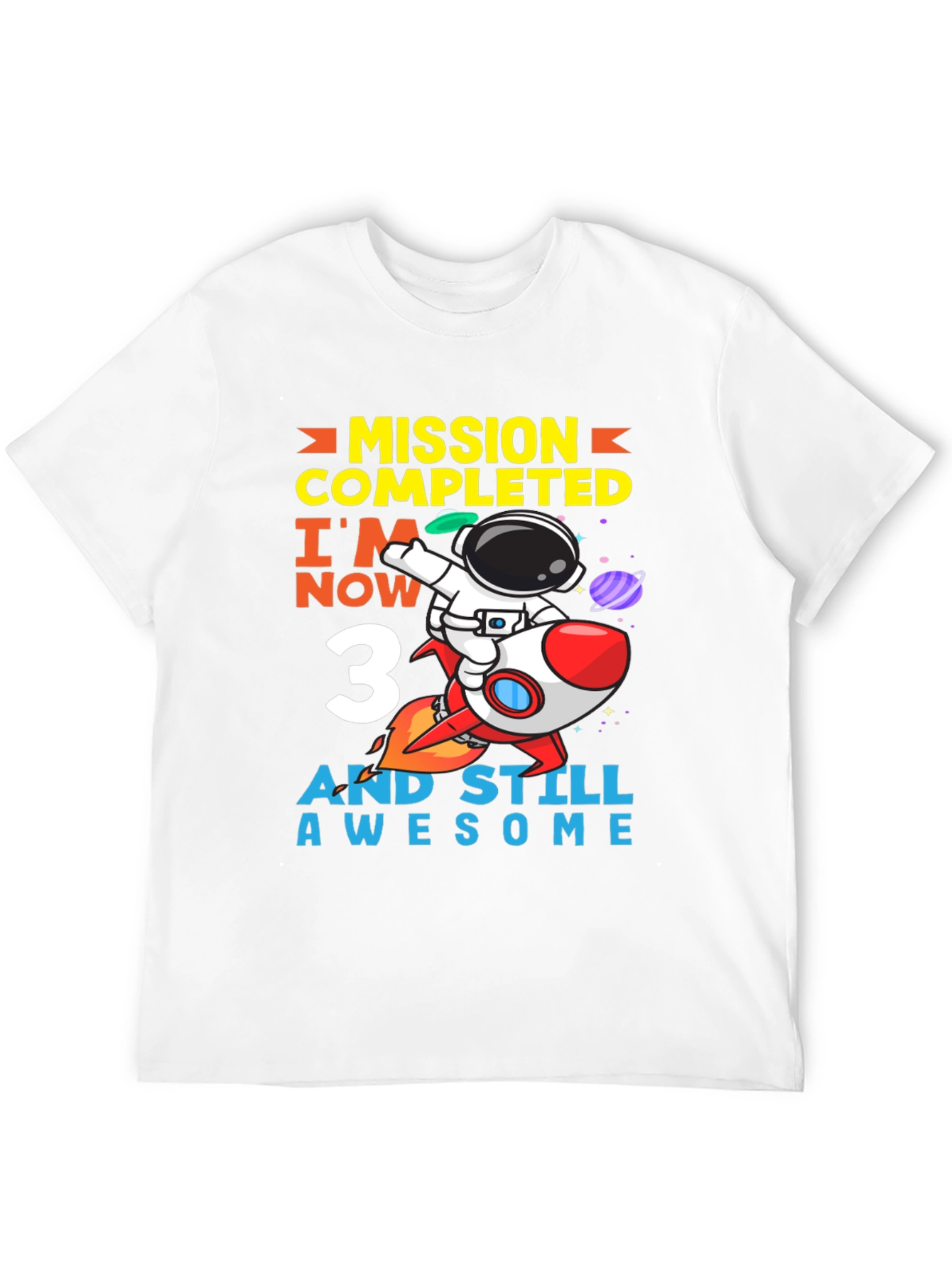 Mission Completed 3rd Birthday Astronaut T-Shirt