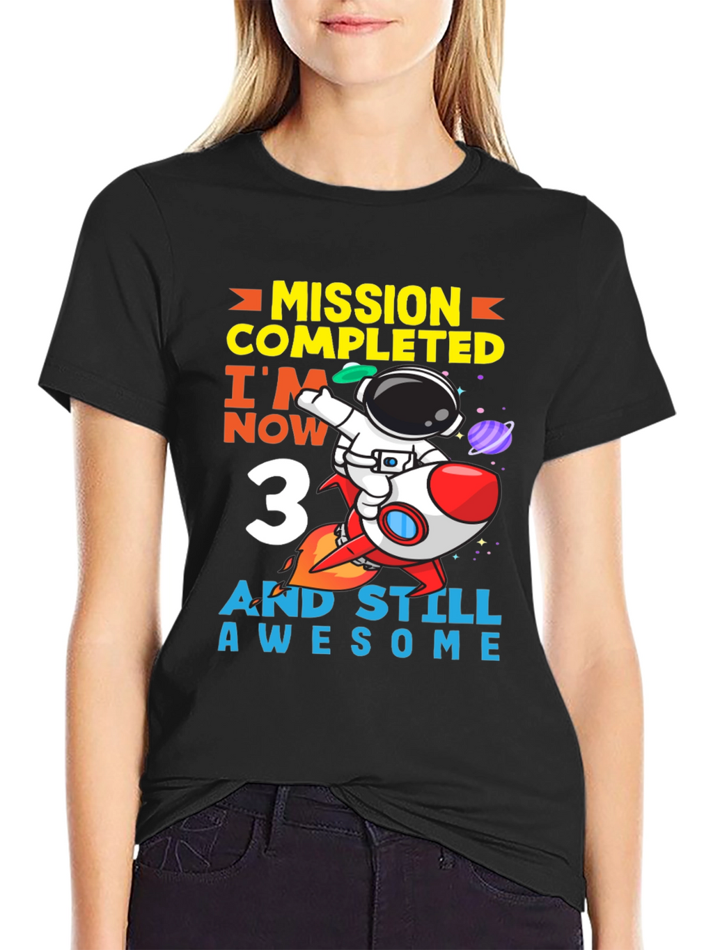 Mission Completed 3rd Birthday Astronaut T-Shirt