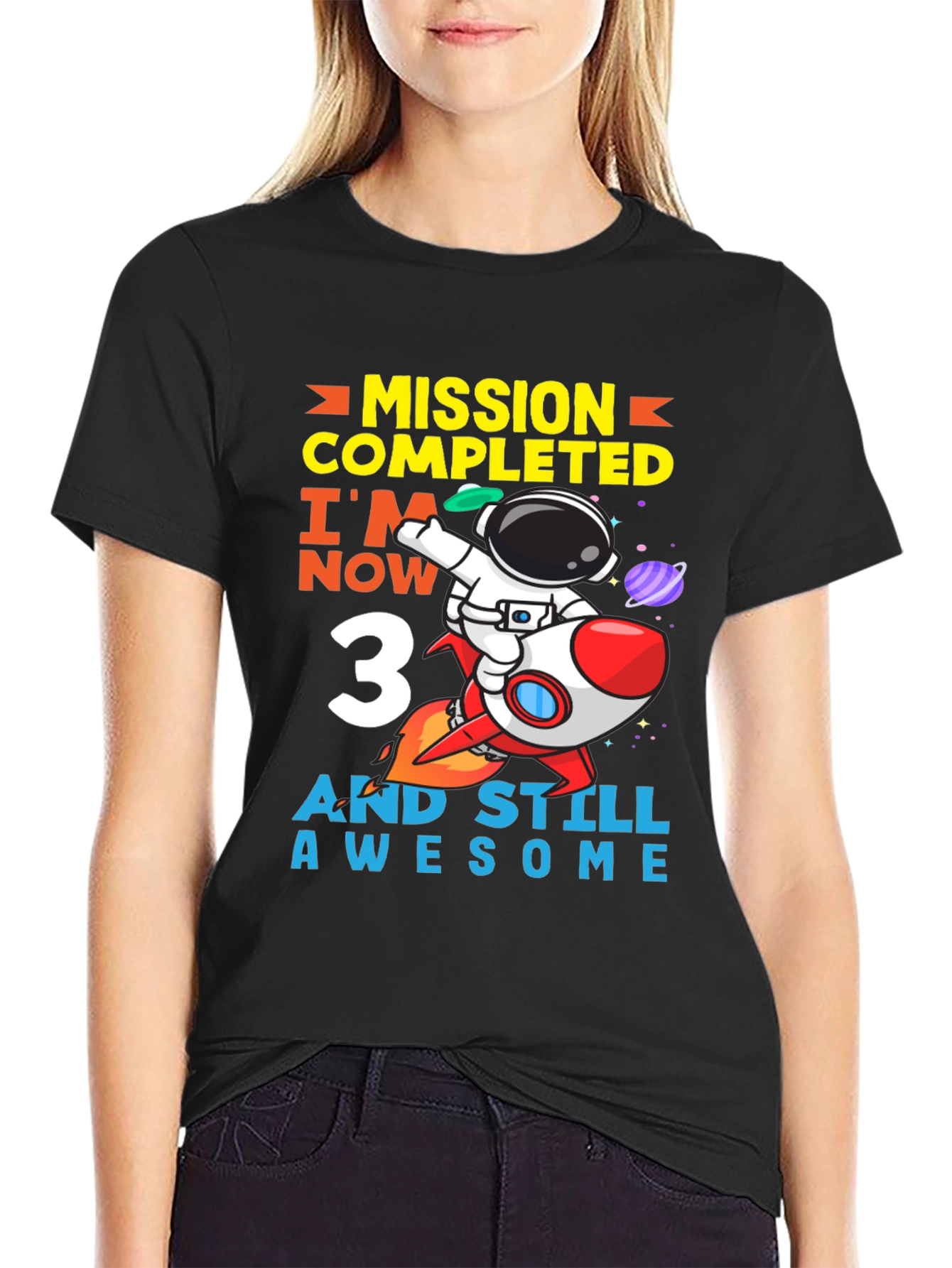 Mission Completed 3rd Birthday Astronaut T-Shirt