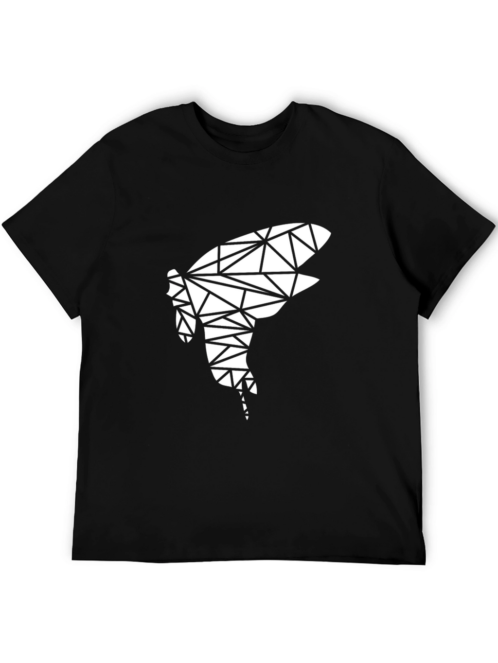 Geometric Shark Tee - Modern Black T-Shirt