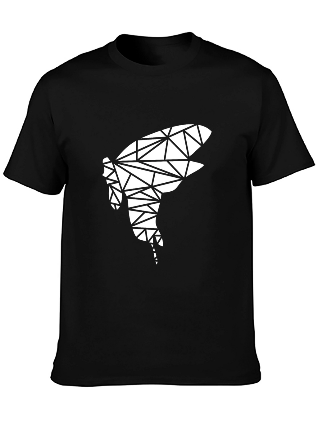 Geometric Shark Tee - Modern Black T-Shirt