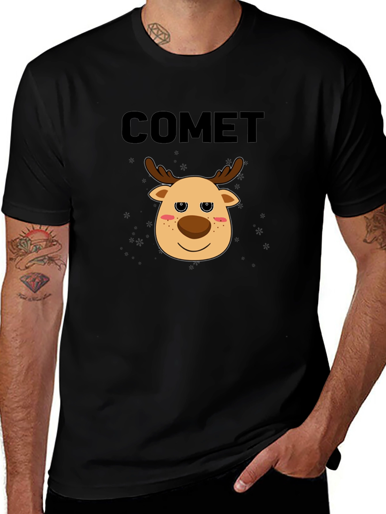 Comet Reindeer T-Shirt - Holiday Cheer