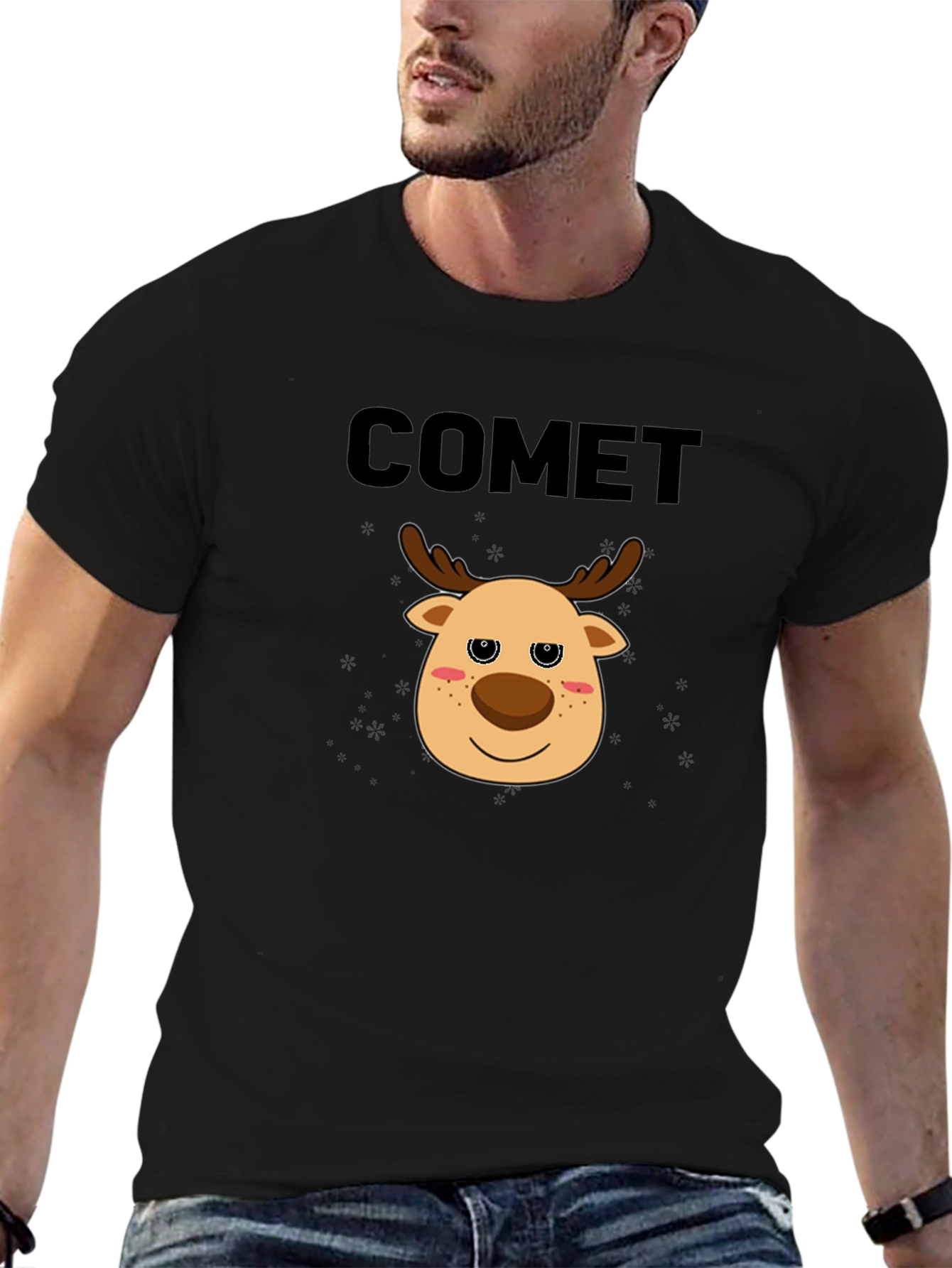 Comet Reindeer T-Shirt - Holiday Cheer