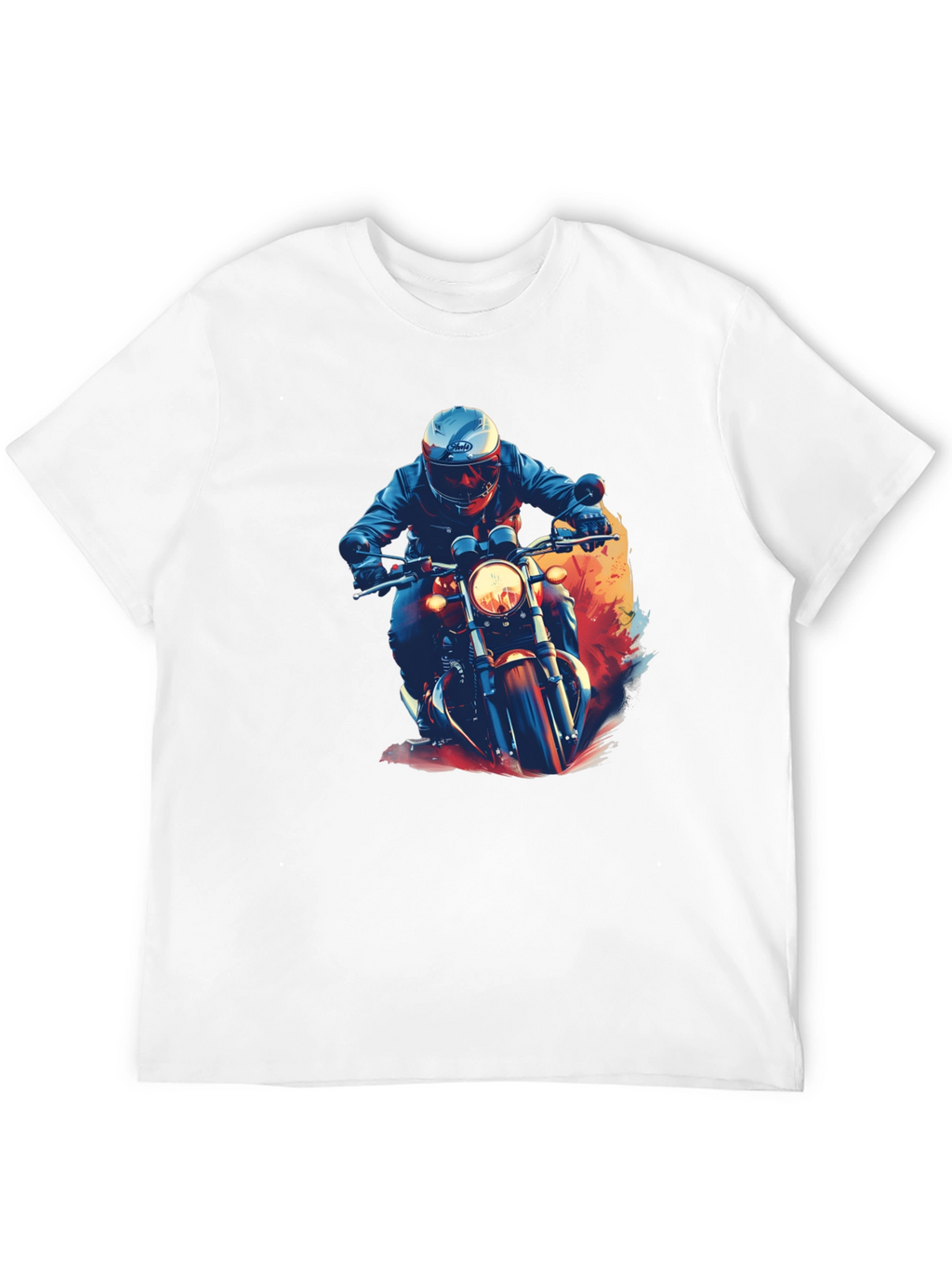 Motorcycle Rider Graphic Black T-Shirt