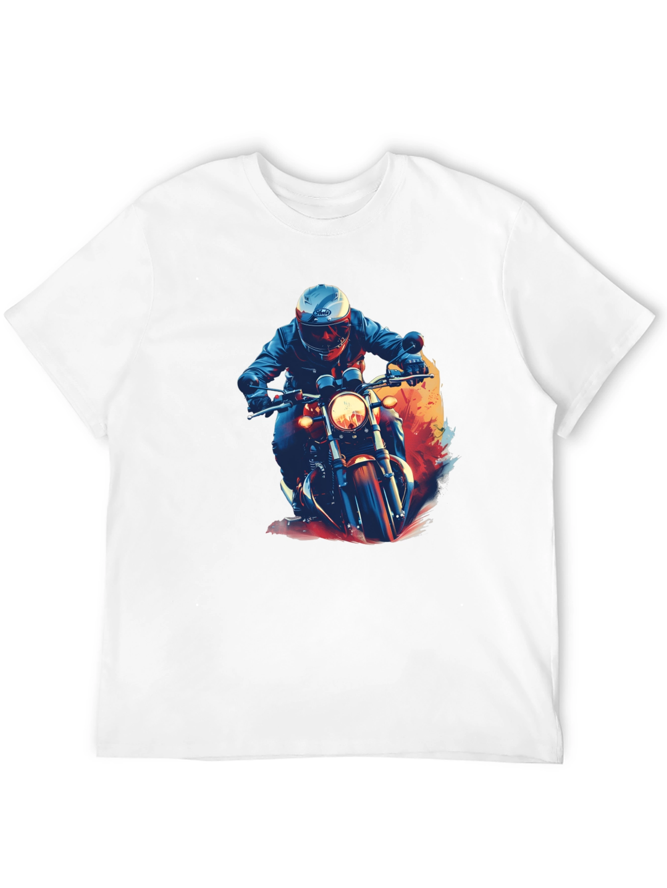 Motorcycle Rider Graphic Black T-Shirt