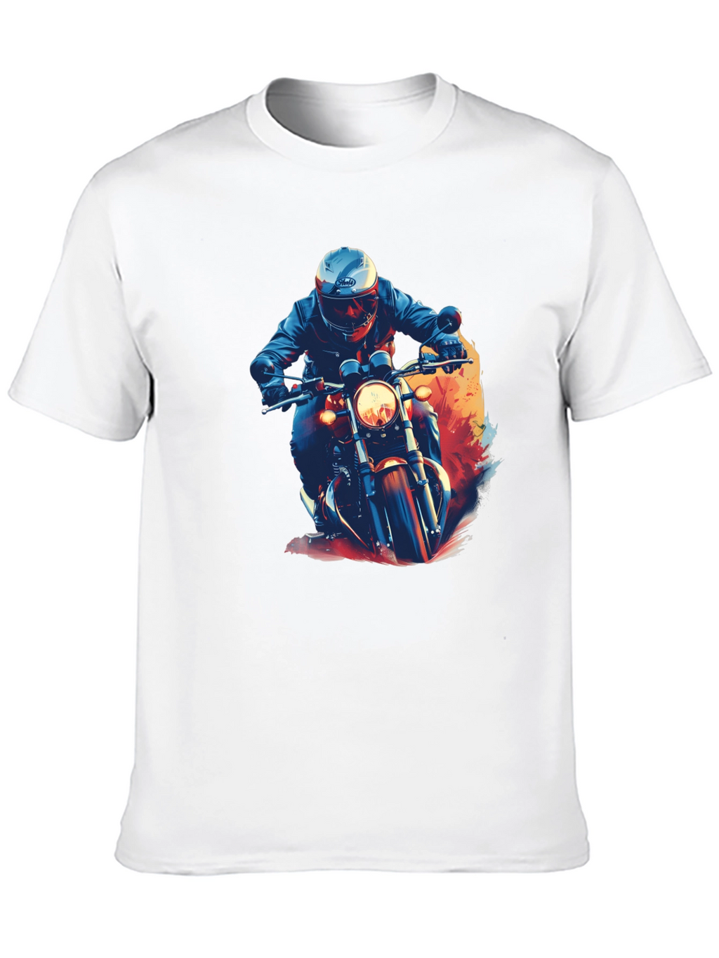 Motorcycle Rider Graphic Black T-Shirt