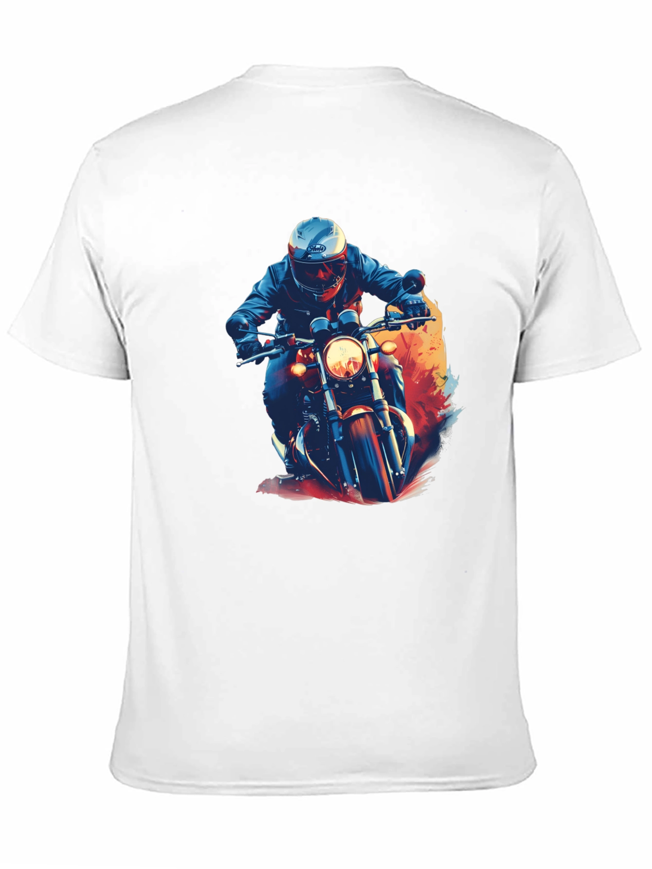 Motorcycle Rider Graphic Black T-Shirt