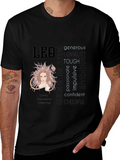 Leo Zodiac Queen T-Shirt - Generous Loyal & Tough
