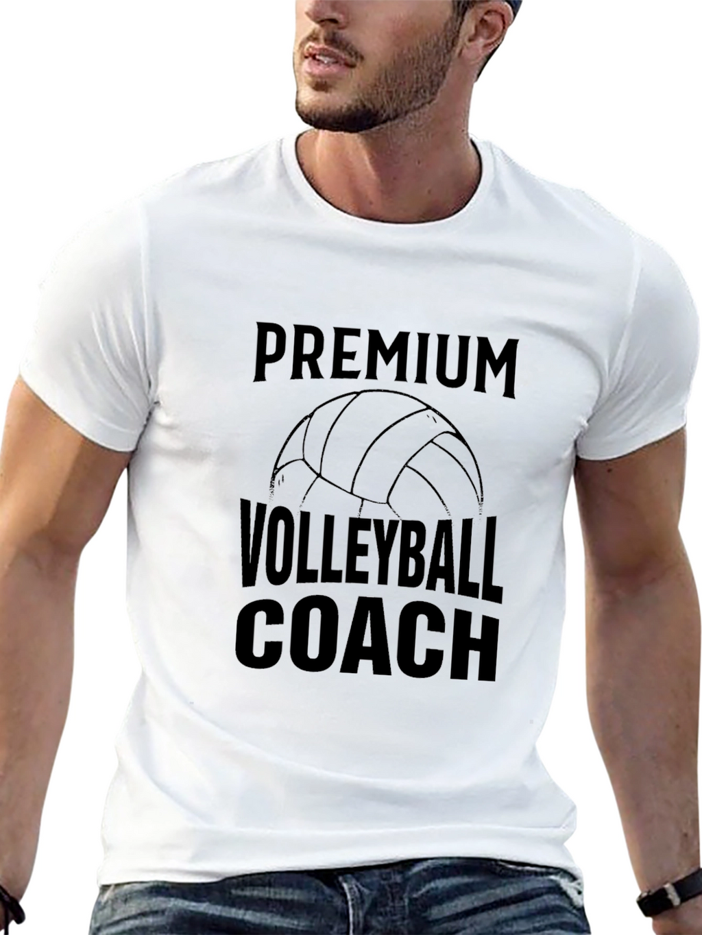 Premium Volleyball Coach Graphic Tee