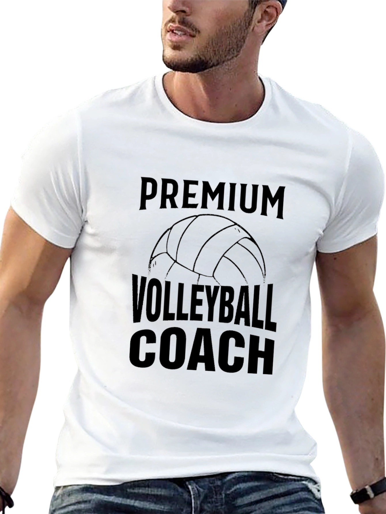 Premium Volleyball Coach Graphic Tee