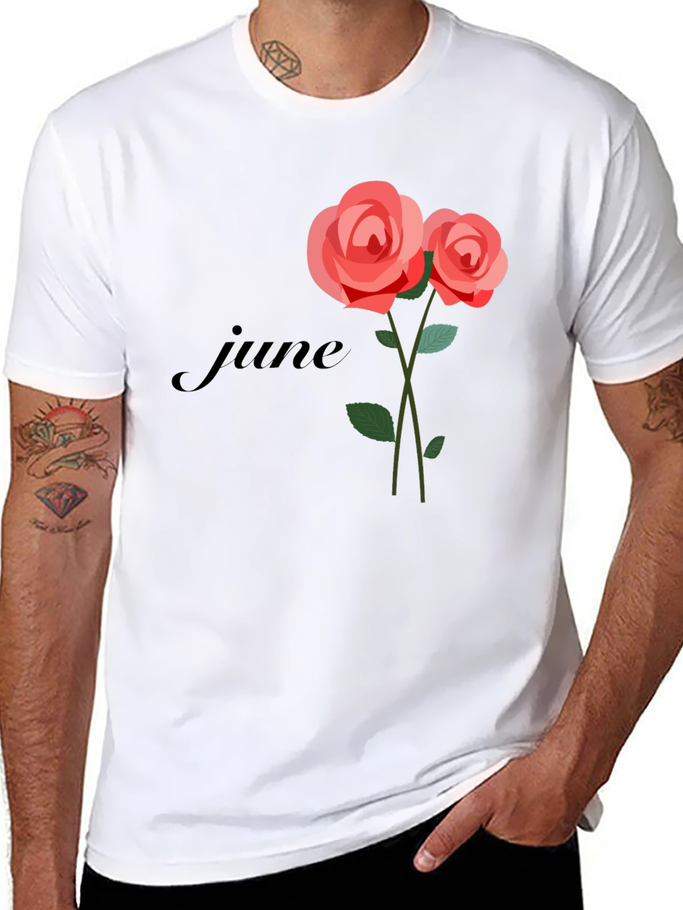 June Rose T-Shirt - Floral Birthday Tee