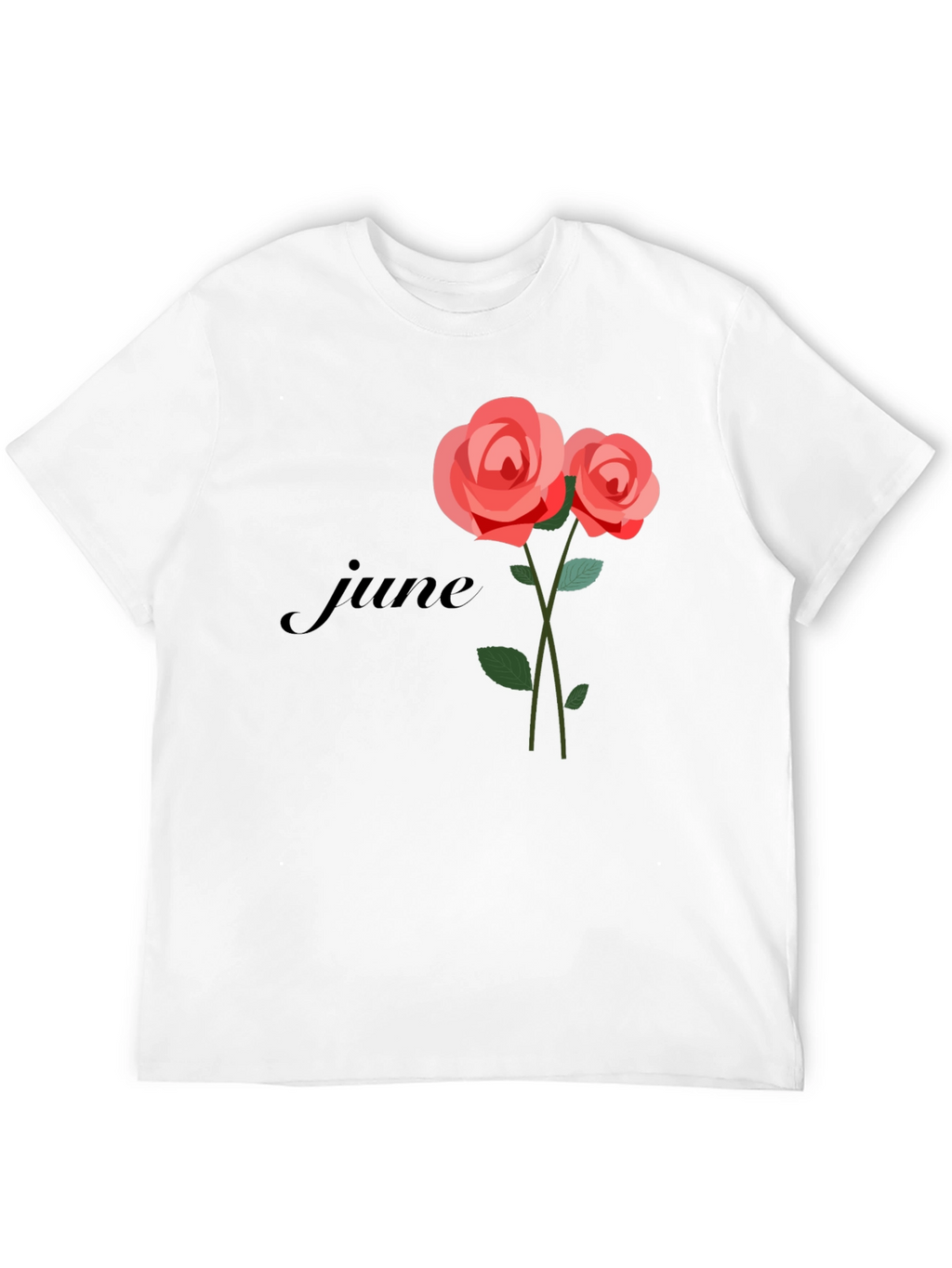 June Rose T-Shirt - Floral Birthday Tee