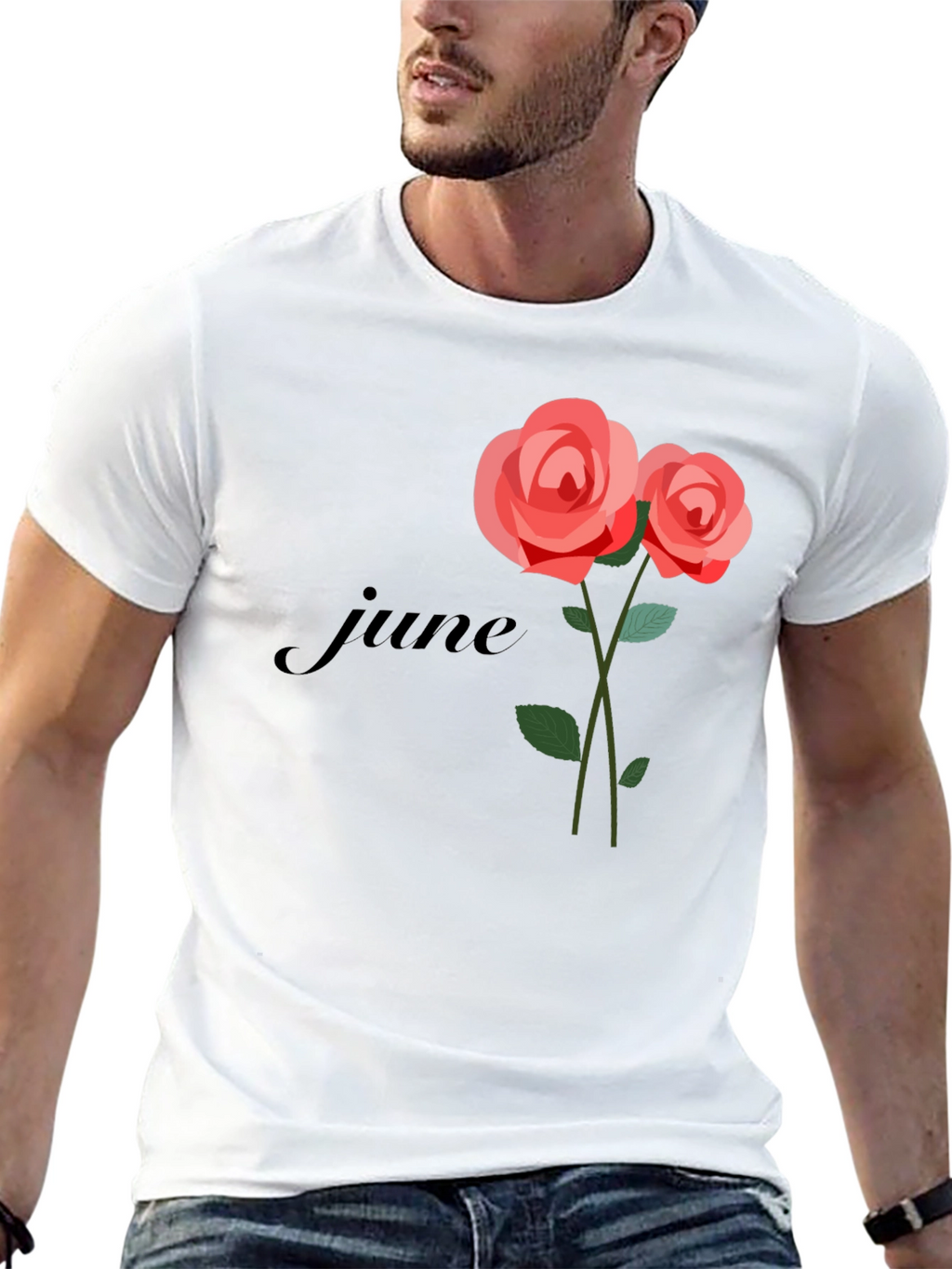 June Rose T-Shirt - Floral Birthday Tee