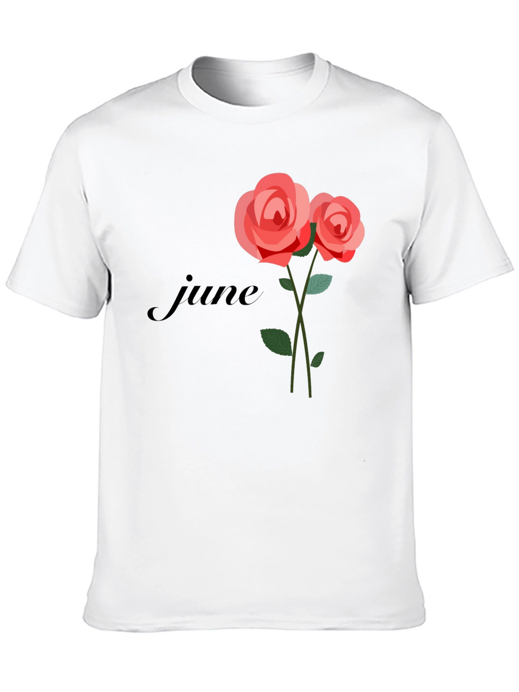 June Rose T-Shirt - Floral Birthday Tee