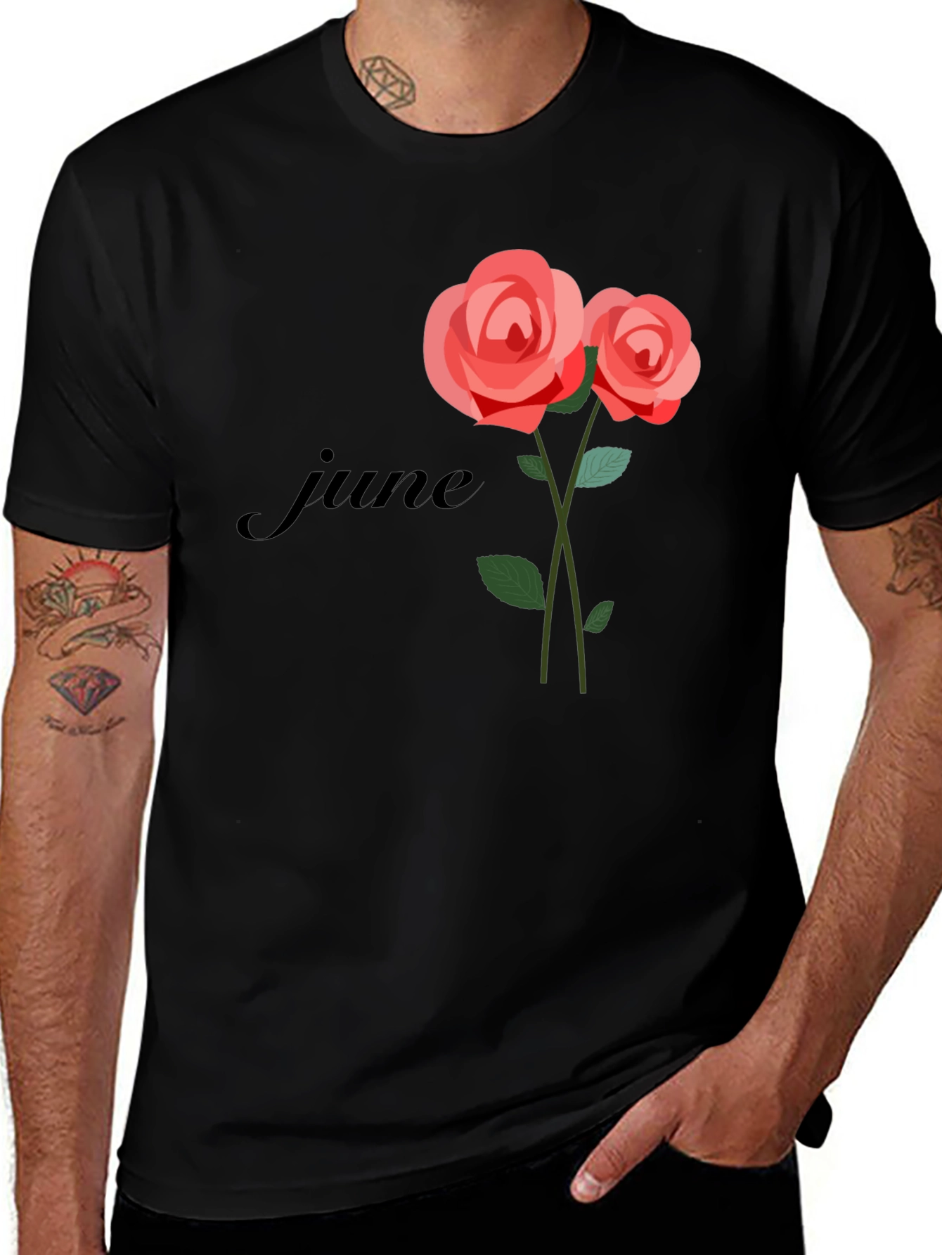June Rose T-Shirt - Floral Birthday Tee