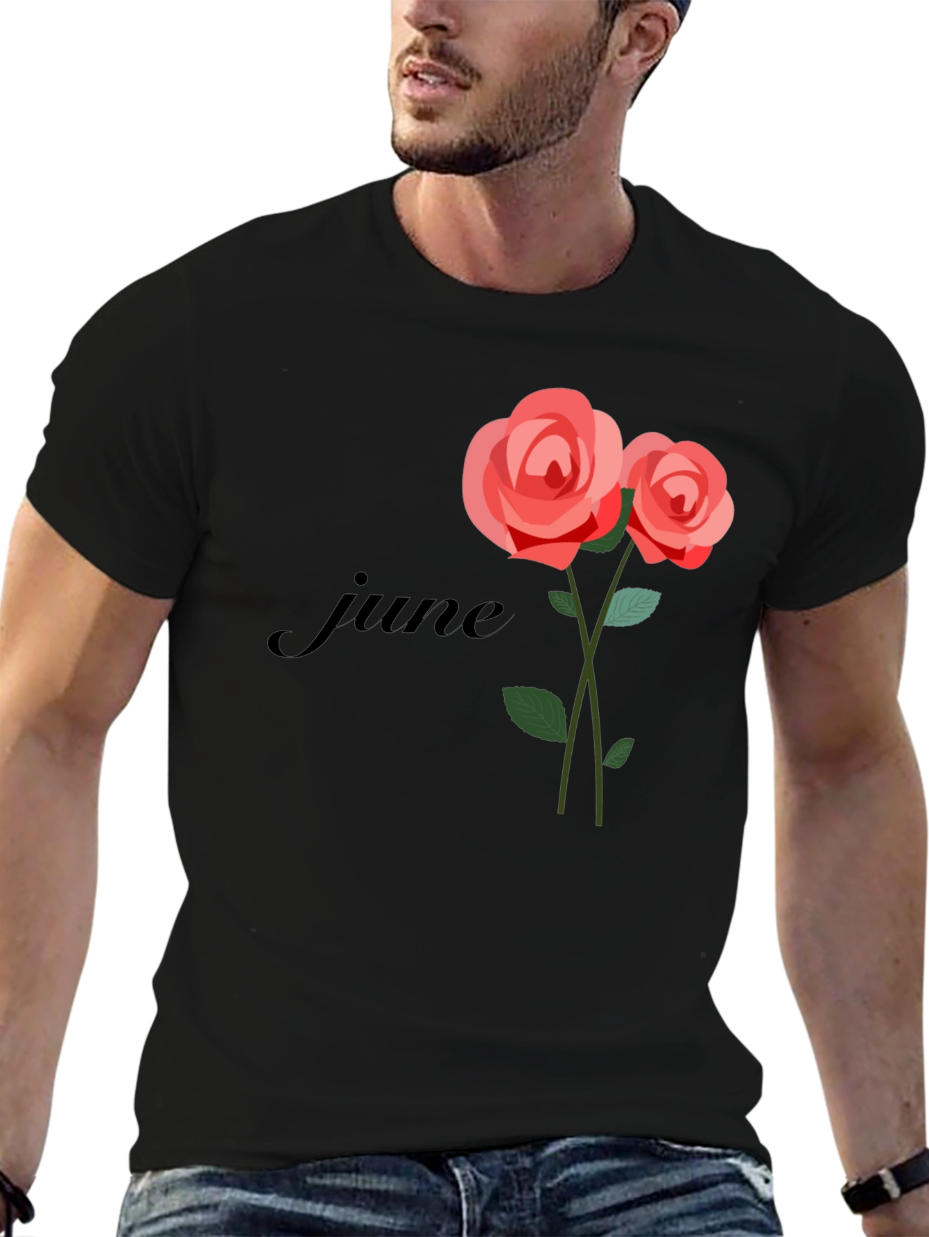 June Rose T-Shirt - Floral Birthday Tee