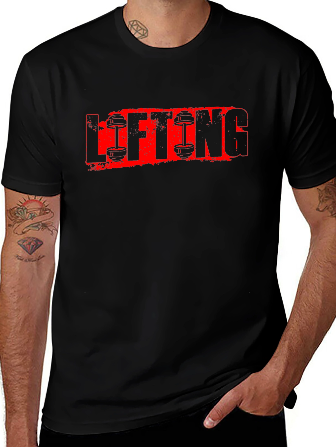 Lifting Graphic Tee - Black Fitness Shirt