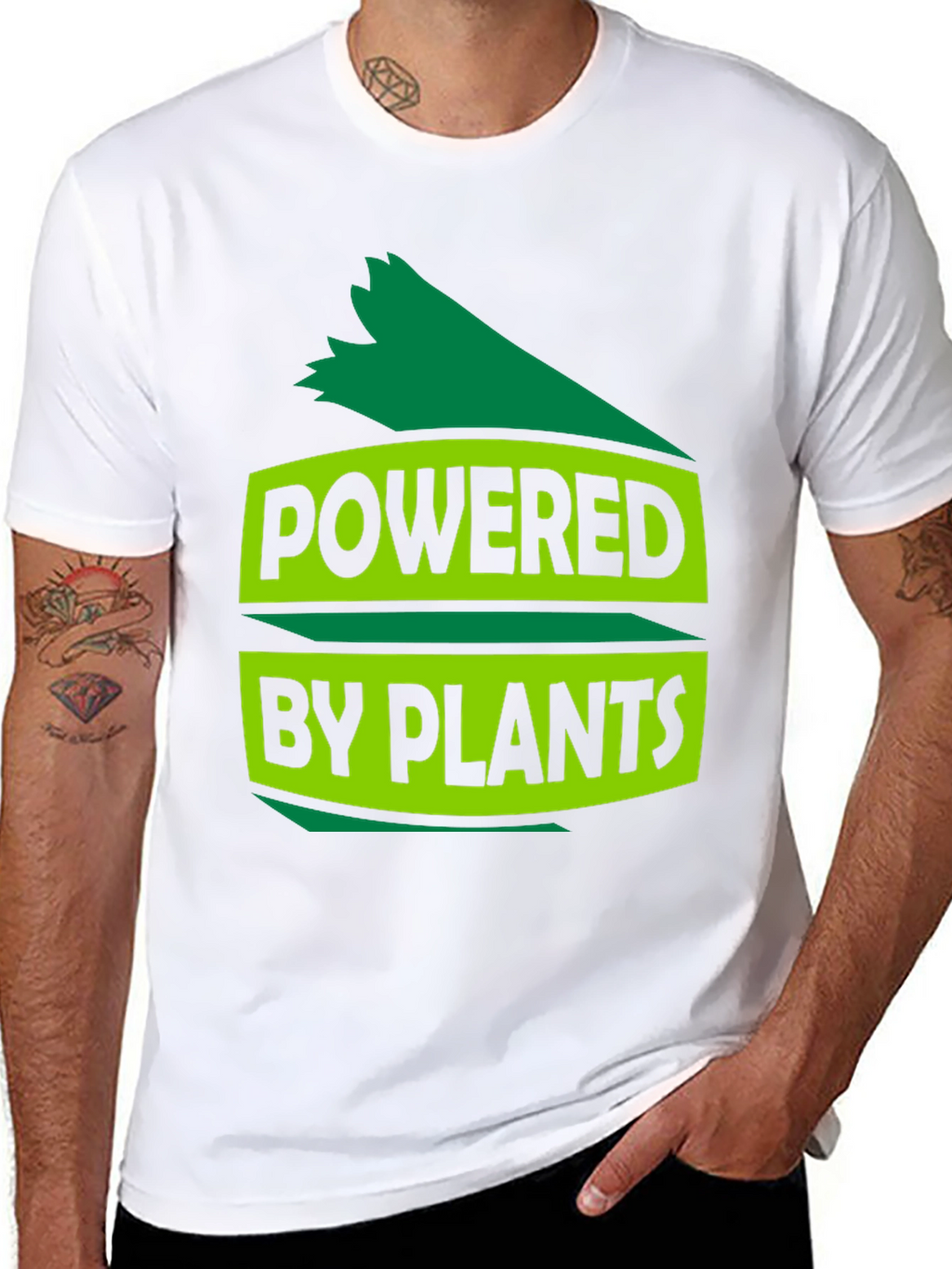 Powered By Plants Graphic Tee - Black