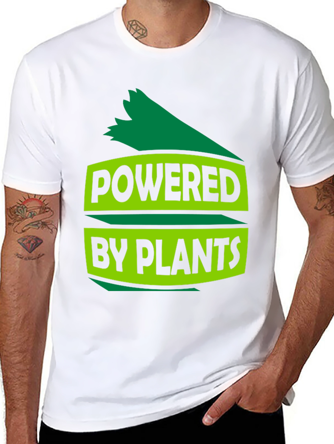 Powered By Plants Graphic Tee - Black