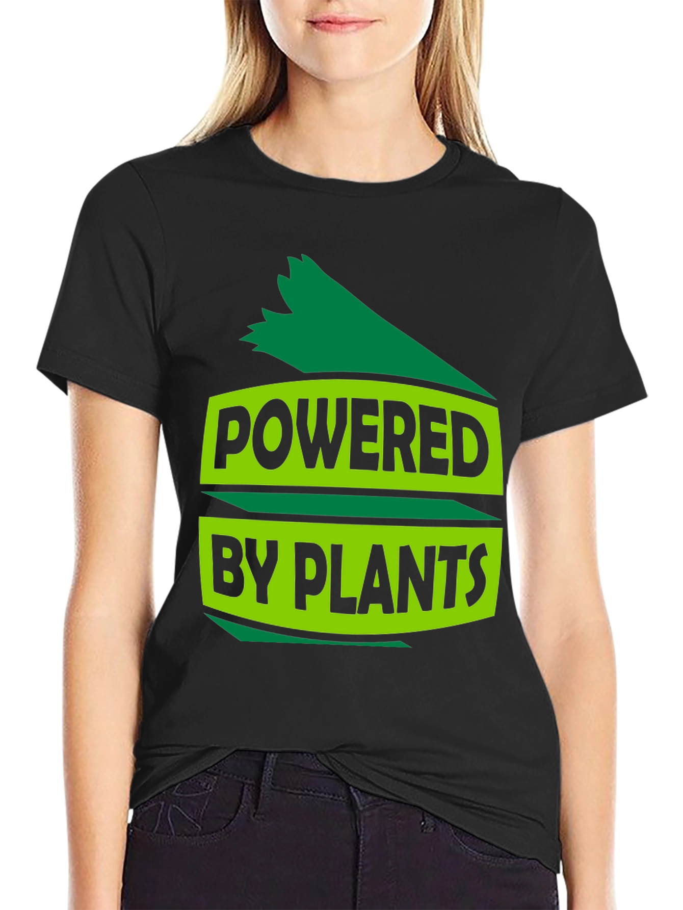 Powered By Plants Graphic Tee - Black