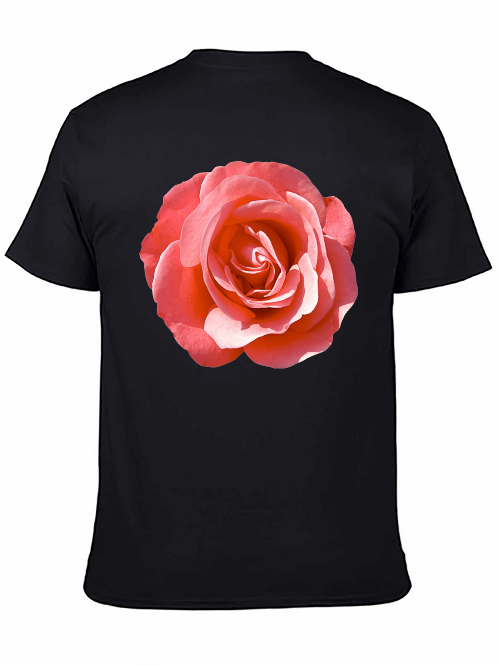 Rose Graphic Tee - Classic Black Cotton Comfort