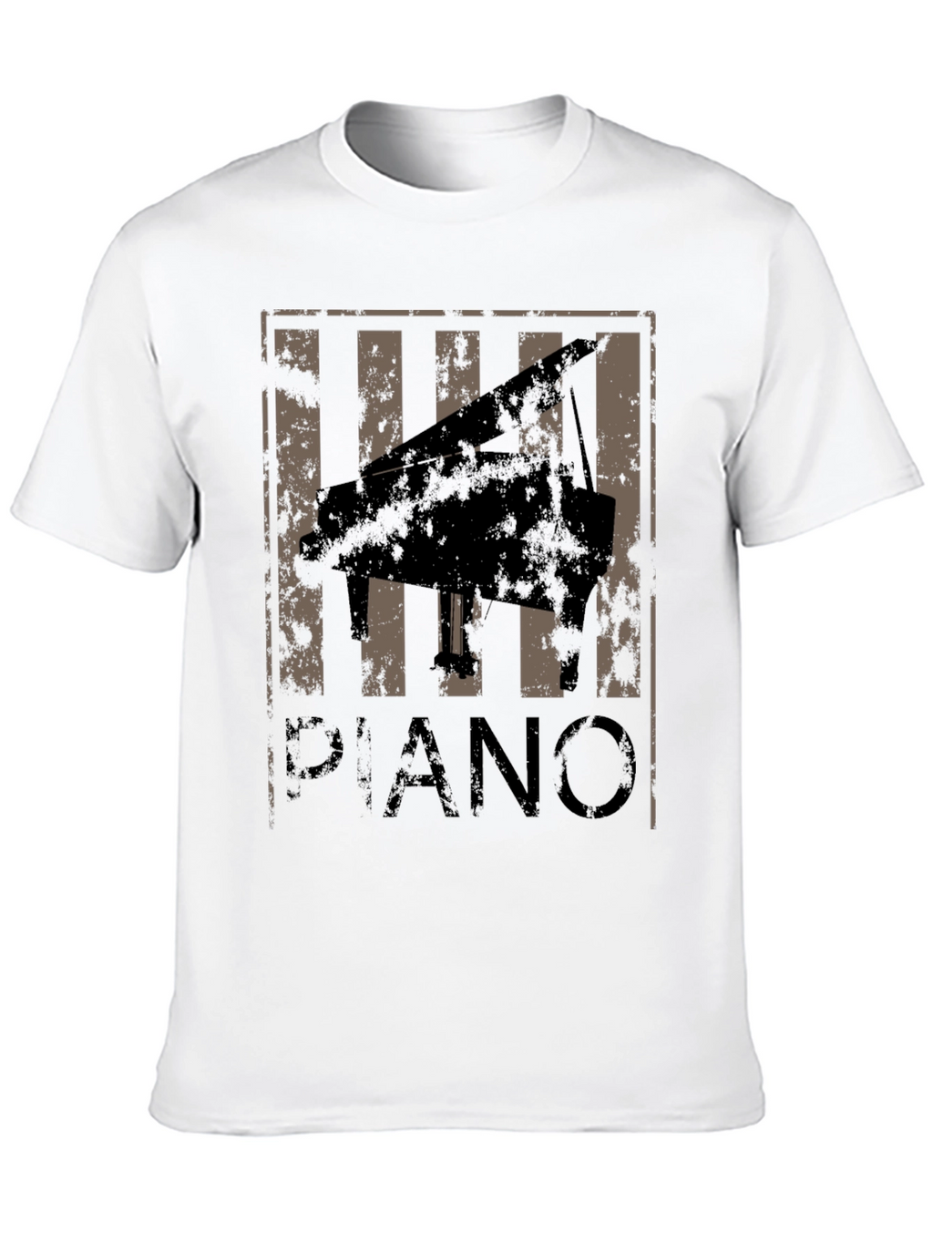 Piano Graphic T-Shirt - Retro Style Tee