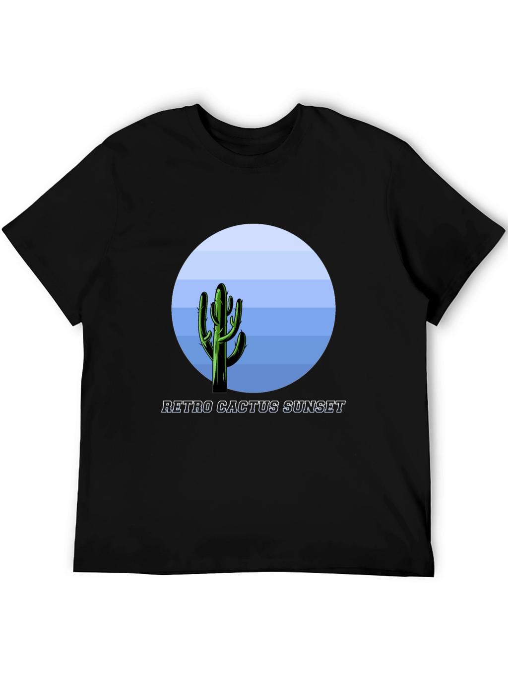 Retro Cactus Sunset Graphic T-Shirt
