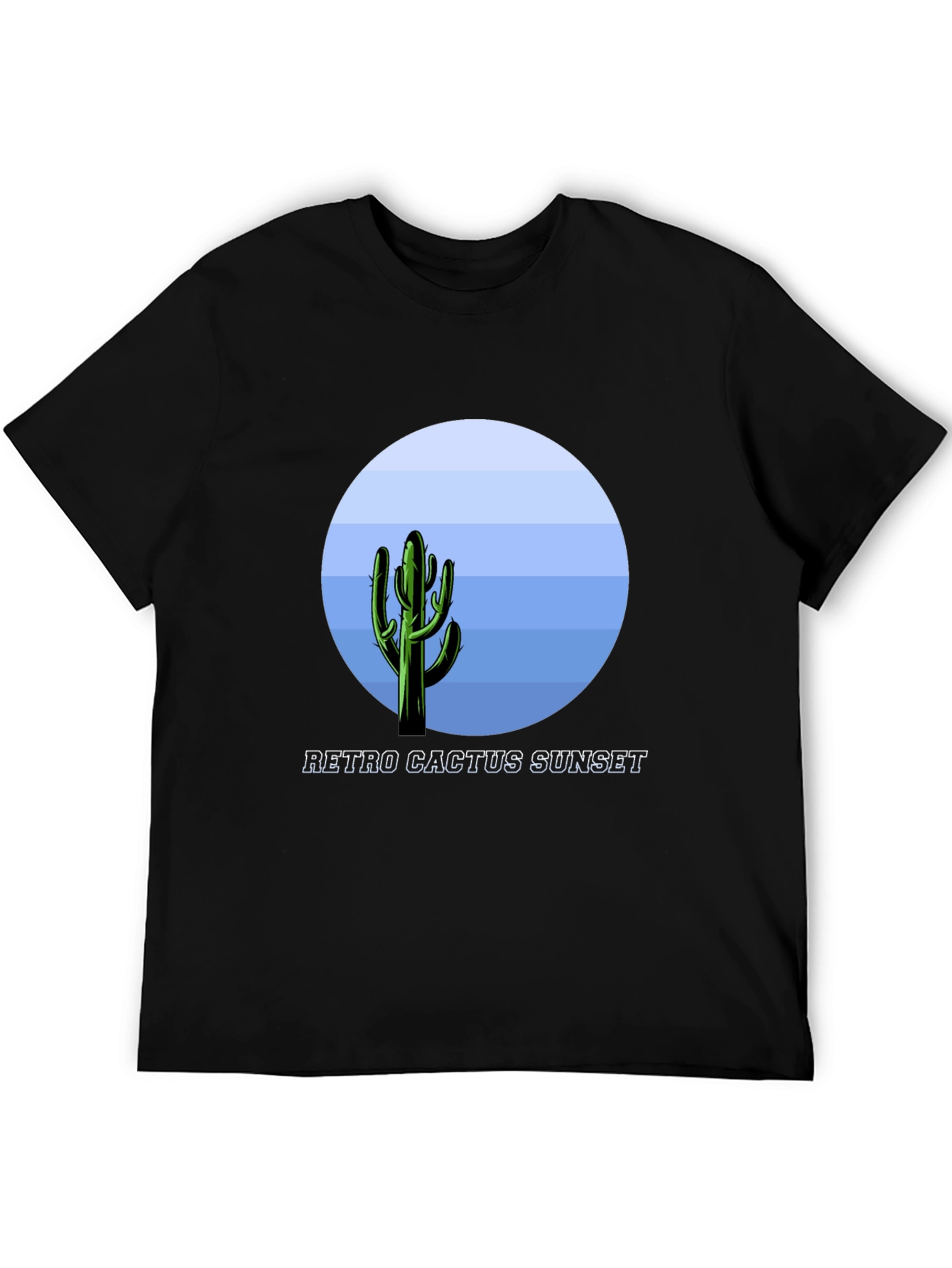Retro Cactus Sunset Graphic T-Shirt