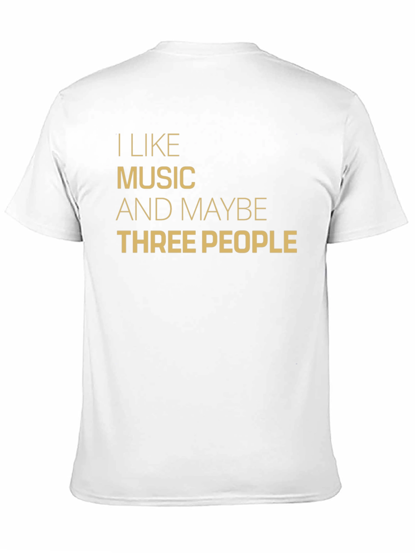 I Like Music and Maybe Three People Black T-Shirt
