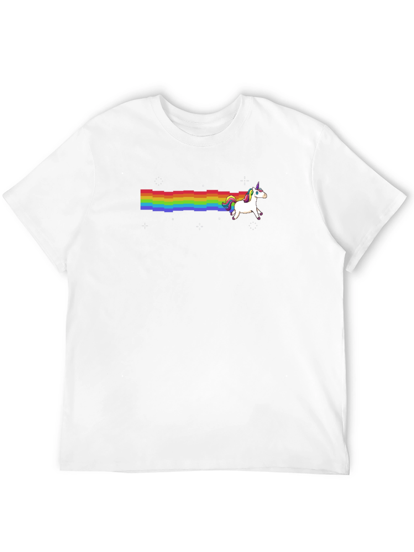 Pixelated Unicorn Rainbow T-Shirt